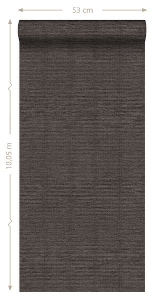Origin Wallcoverings Tapete Leinen-Optik Taupe - 53 cm x 10.05 m - 347381