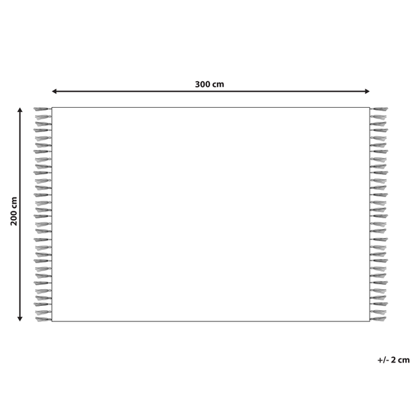 Teppich ARAGATS Beige 200 x 300 cm Baumwolle Kelim