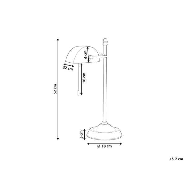 Schreibtischlampe MARAVAL Metall Schwarz / Gold