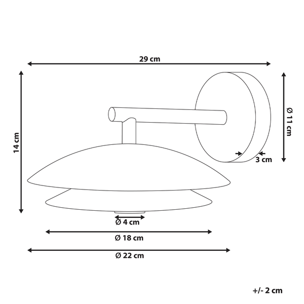 Wandlampe LASOLO Metall Weiß