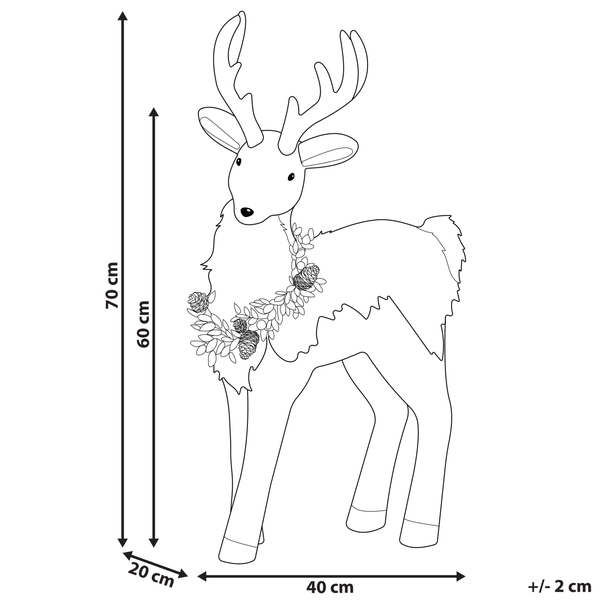 Dekofigur TAPIO Rentier 70 cm Braun