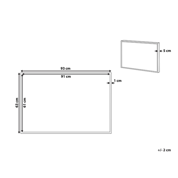 Canvas RACALE Abstraktes Muster 63 x 93 cm Beige