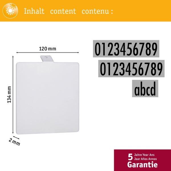 Solar LED Hausnummernleuchte Soley Bewegungsmelder Zubehör Transparent