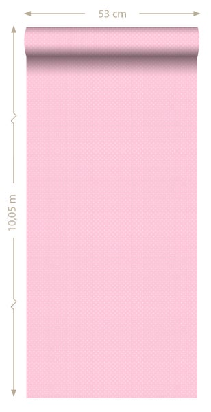 ESTAhome Tapete feine Punkte Babyrosa - 53 cm x 10.05 m - 137312