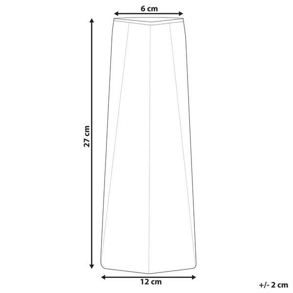 Blumenvase LILAIA Glas 27 cm Grau