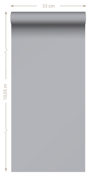 Sanders und Sanders Tapete Uni Silber - 53 cm x 10.05 m - 935204