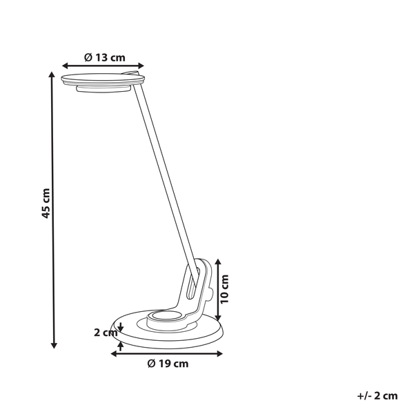 LED Schreibtischlampe CORVUS mit Dimmer Metall Weiß / Silber