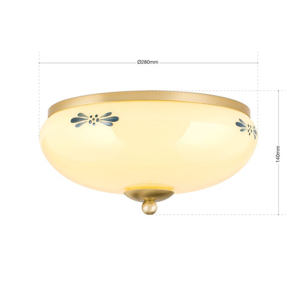 Deckenleuchte LANDHAUS 28 cm champagne