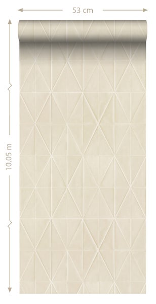 Origin Wallcoverings Tapete Origami-Muster Sandbeige - 53 cm x 10.05 m - 347855