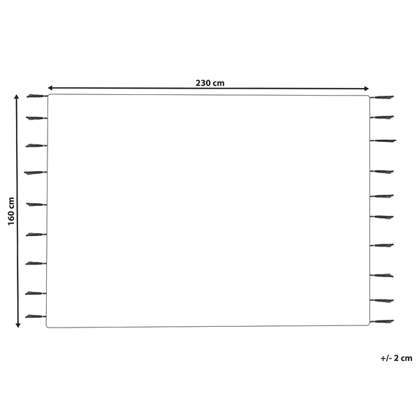 Teppich KEBIR Cremeweiß 160 x 230 cm Baumwolle