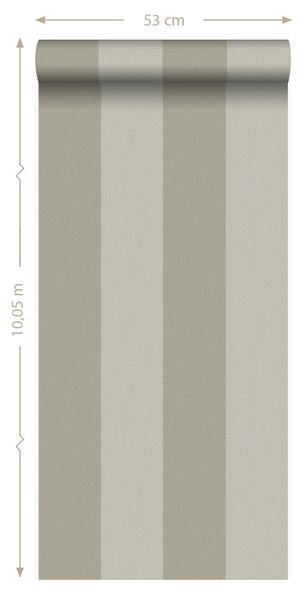 Origin Wallcoverings Tapete Streifen Hellbraun - 53 cm x 10.05 m - 347014