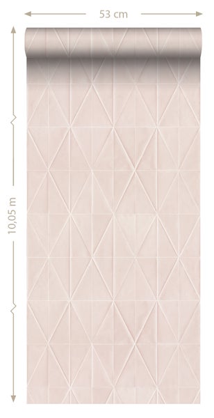 Origin Wallcoverings Tapete Origami-Muster Hellrosa - 53 cm x 10.05 m - 347856