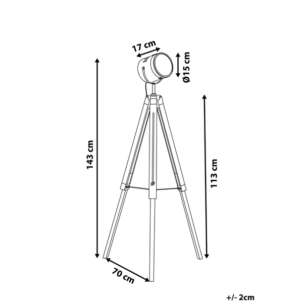 Stehlampe ALZETTE Kiefernholz Weiß