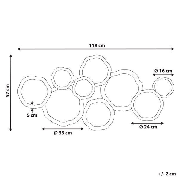 Wanddekoration aus Metall mit abstraktem Design