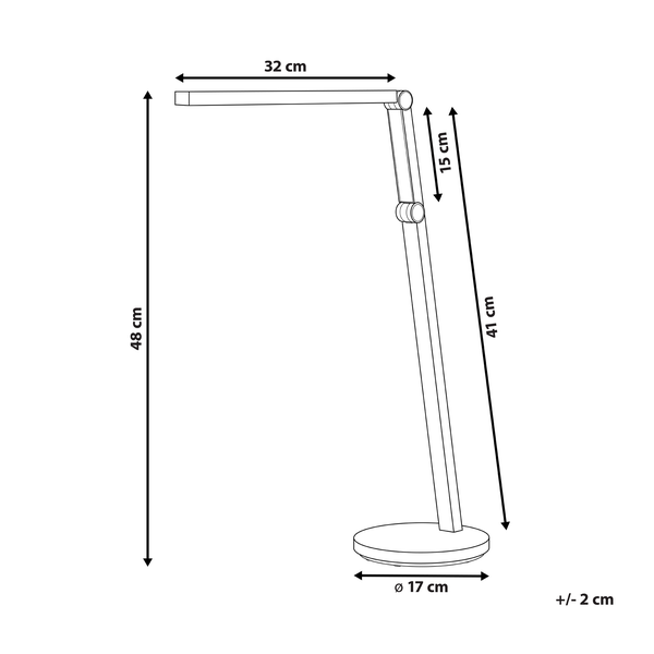LED Schreibtischlampe DORADO mit Dimmer Metall Weiß