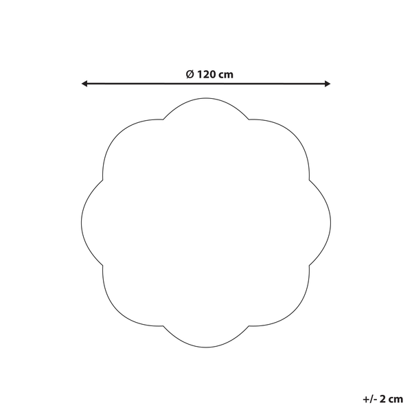 Kinderteppich DUREVI Hellbeige ø 120 cm Baumwolle