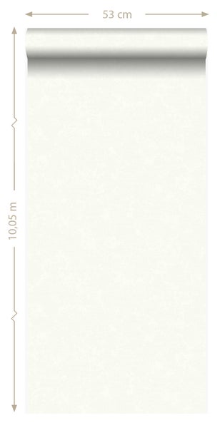 Origin Wallcoverings Tapete Uni Crême-Weiß - 53 cm x 10.05 m - 345940