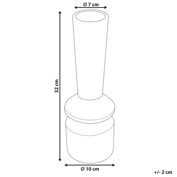 Blumenvase PEANIA Keramik 30 cm Schwarz
