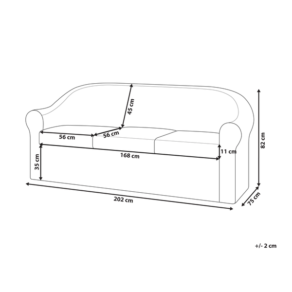 Gartensofa 3-Sitzer LIVADEIA Rattan Naturfarben