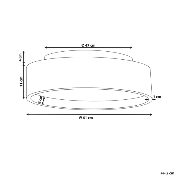 LED Deckenlampe DAWEI Metall Hellbraun