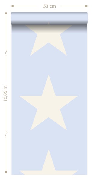 Origin Wallcoverings Tapete Sterne Hellblau - 53 cm x 10.05 m - 346823
