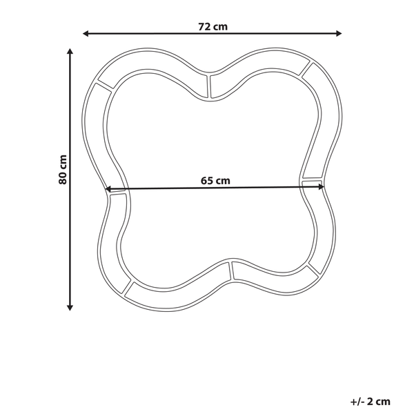 Maße einer Beeteinfassung: 72 x 80 Zentimeter