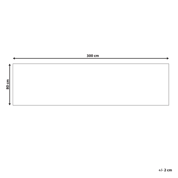 Illustration mit den Maßen 300 cm mal 80 cm