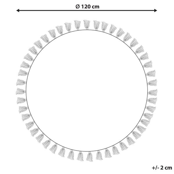 Teppich AYAKLI Rot ø 120 cm Baumwolle