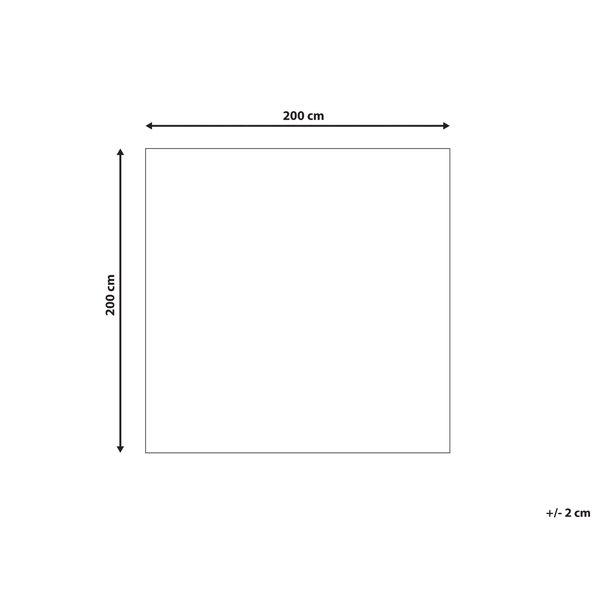 Teppich AKOREN Beige 200 x 200 cm Baumwolle