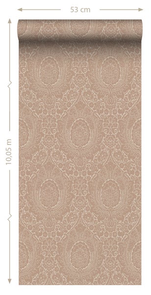 ESTAhome Tapete Ornamente Altrosa - 50 x 900 cm - 139632