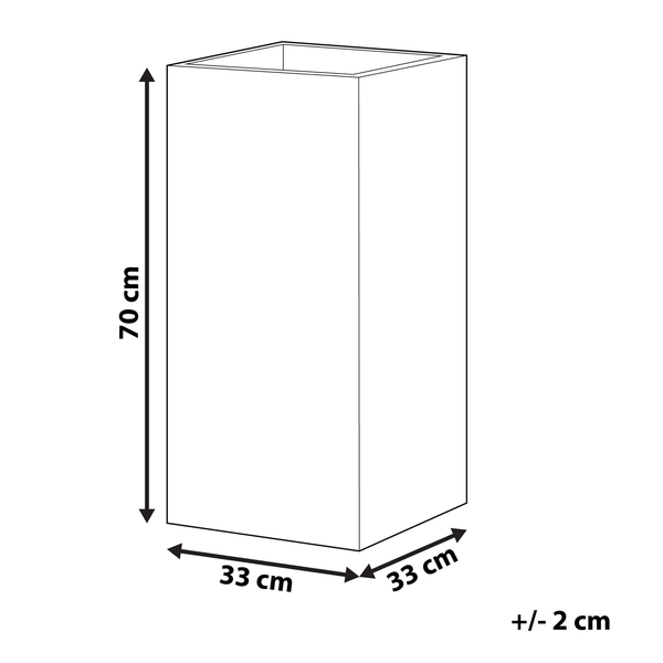 Blumenkübel DION 33 cm Grau