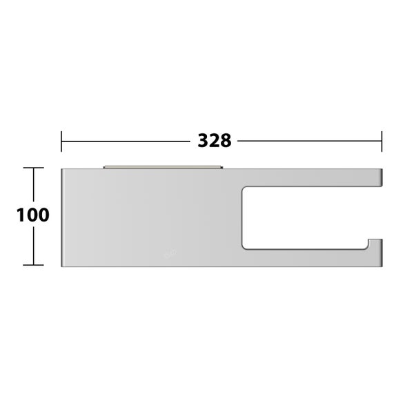 KEUCO Edition 400 Toilettenpapierhalter aus Aluminium, mit Ablage, silber-eloxiert