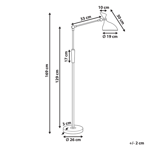 LED Stehlampe ANDROMEDA mit Dimmer Metall Weiß
