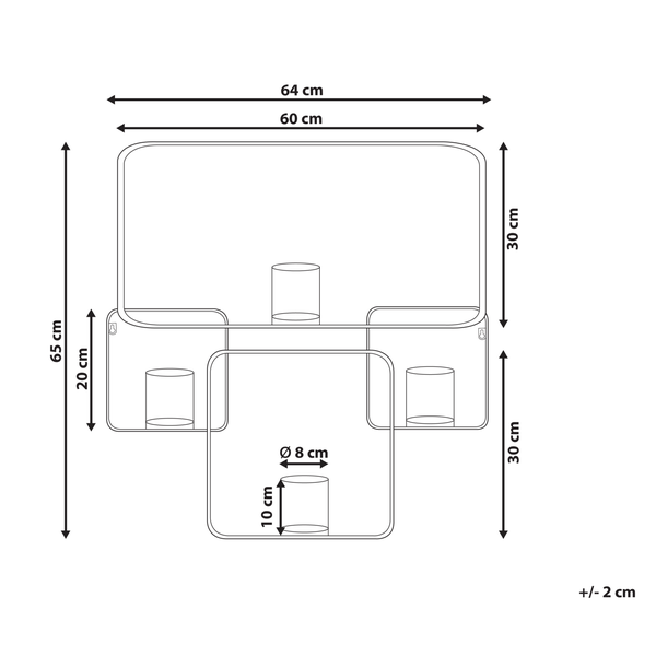 Maße des Wandregals