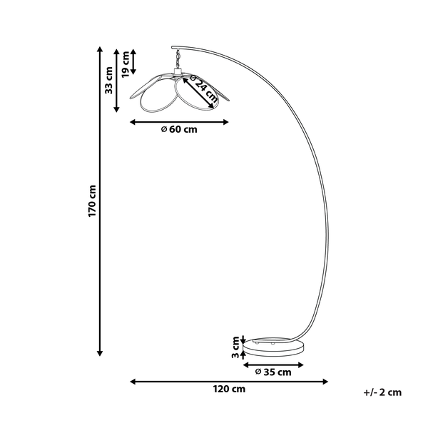 Stehlampe MERRICA Metall Schwarz