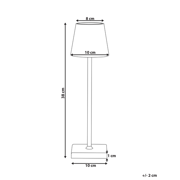 Kabellose LED Tischlampe BACEIRO mit Dimmer Metall Weiß
