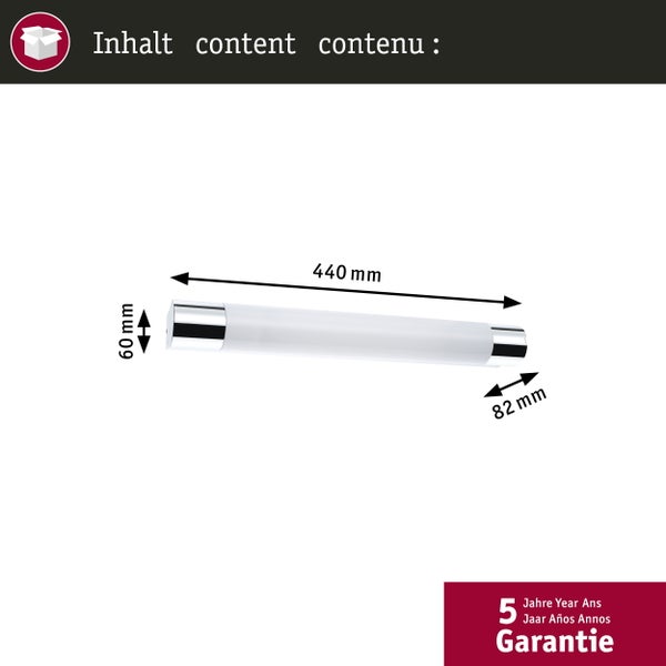 Selection Bathroom LED Spiegelleuchte Orgon Steckdose IP44 3000K 570lm 230V 7,5W Chrom