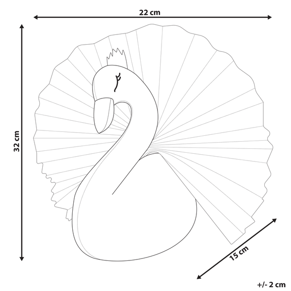Wanddekoration für Kinder Schwan ODETTA Baumwolle 32 cm Weiß