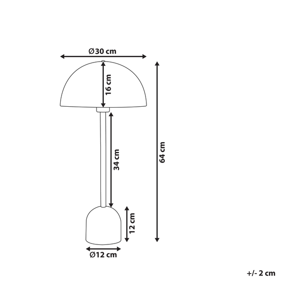 Tischleuchte MACASIA Metall Kupfer