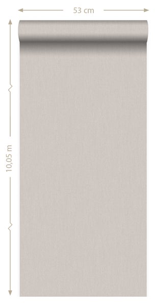 Origin Wallcoverings Tapete Leinen-Optik Helltaupe - 53 cm x 10.05 m - 347005