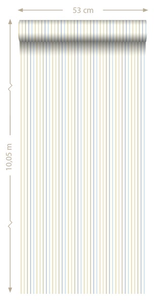 ESTAhome Tapete Streifen Hellblau - 53 cm x 10.05 m - 137303