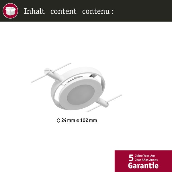 Heller Wohnraum mit Esstisch und Küchenbereich unter Dachschrägen mit Seilsystemleuchte