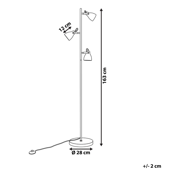 Stehlampe MISTAGO verstellbar Beton Grau