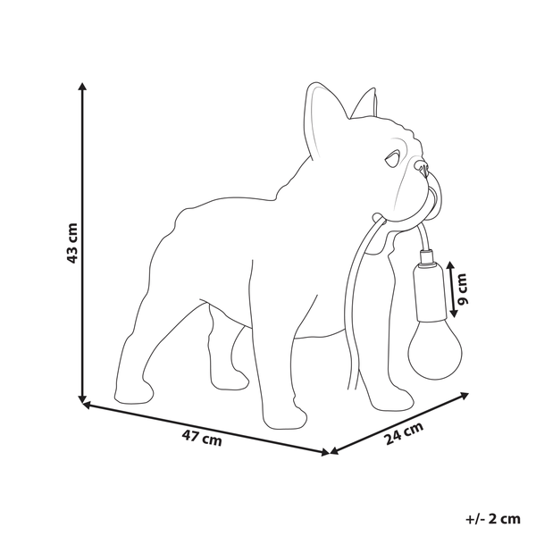 Tischlampe Hund BAXTER Schwarz