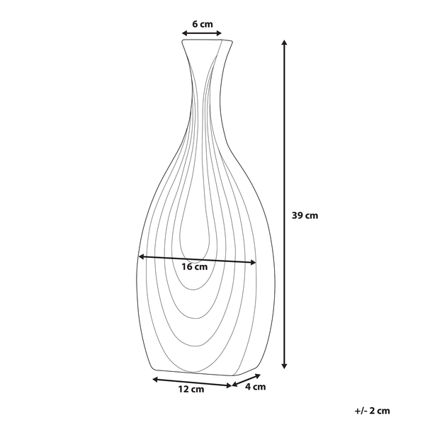Dekovase THAPSUS Keramik 39 cm Weiß