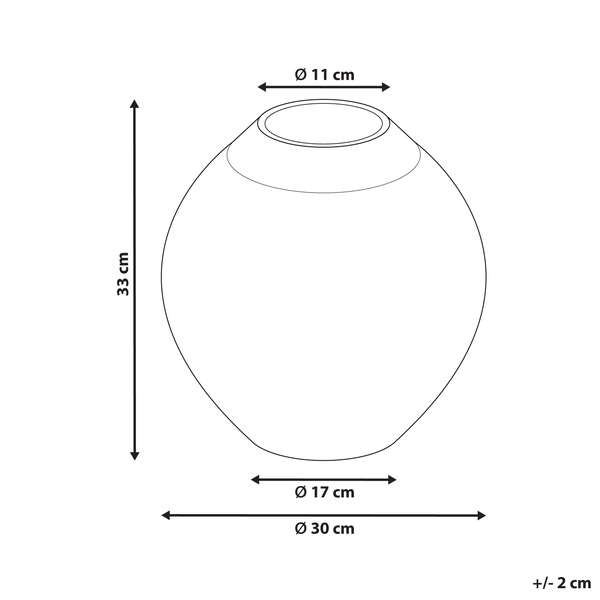 Dekovase LAURI Keramik 33 cm Weiß