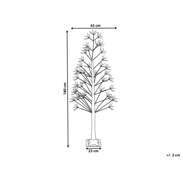 Outdoor Weihnachtsbeleuchtung LED Tannenbaum 180 cm weiß BALINI