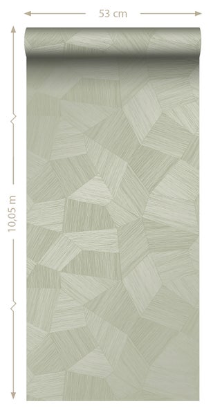 Origin Wallcoverings Tapete 3D-Muster Hell Graugrün - 53 cm x 10.05 m - 347984