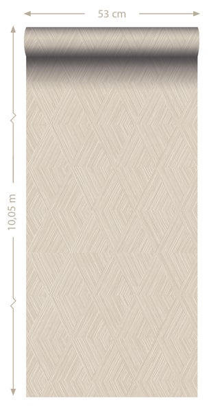 Origin Wallcoverings Tapete 3D-Muster Sandbeige - 53 cm x 10.05 m - 347839