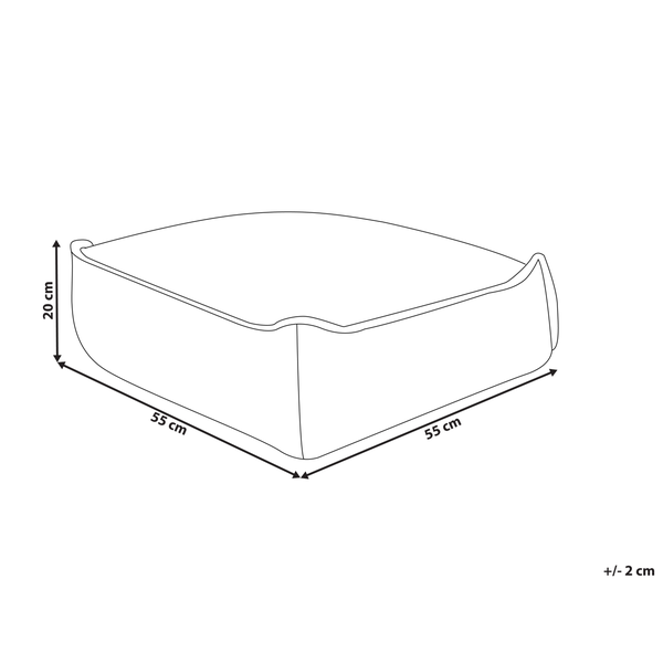 Pouf ALLOZAI Samtstoff Hellbeige
